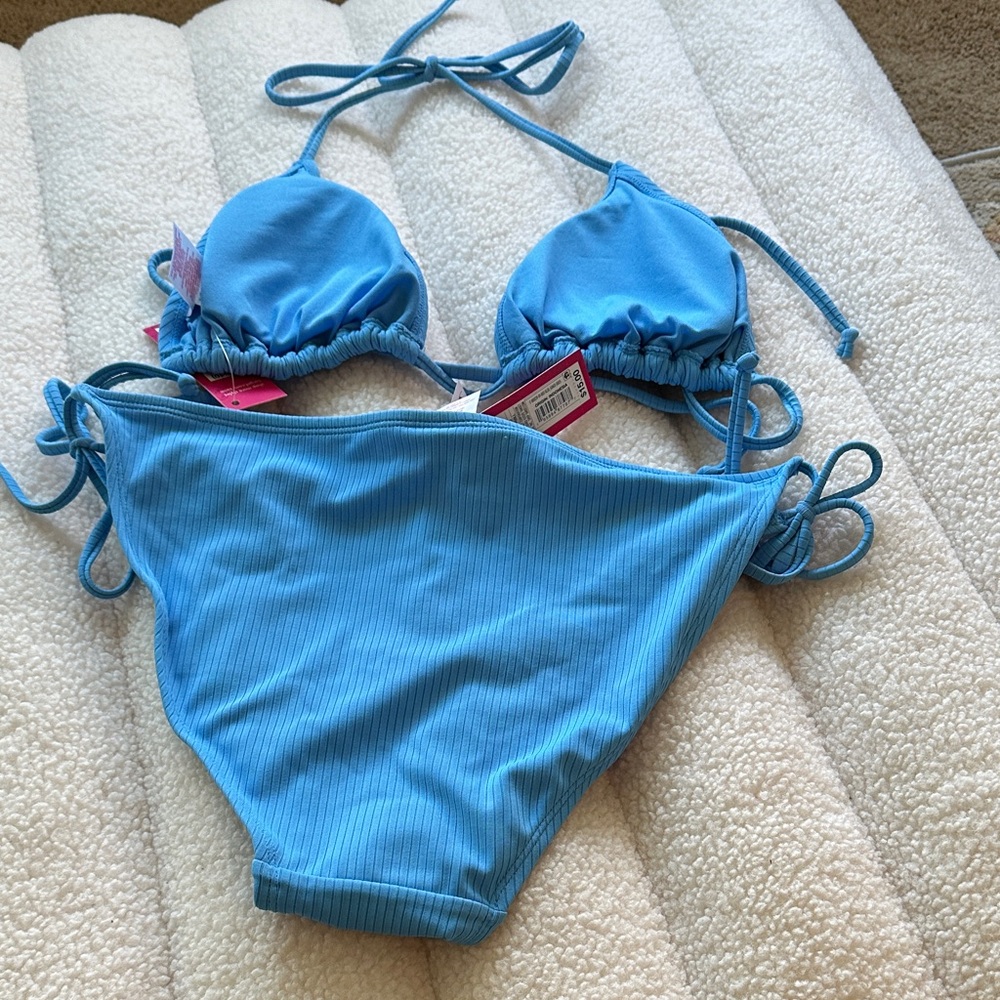 Target Blue Ribbed Bikini Set - Picture 6 of 6